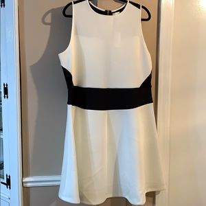 Women’s White and Black Dress